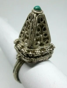 RING STERLING SILVER HANDMADE YEMENITE FILIGREE TRADITIONAL WEDDING CEREMONY - Picture 1 of 3