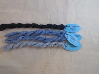 Vineyard Silk Shimmer Lot of 4 28 yrd Skeins 100% Stranded Silk    H121 - Image 1 of 2