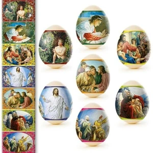Heat Shrink Wrap - Sleeve Decoration Sticker Easter Egg Wraps Biblical Motifs - Picture 1 of 1