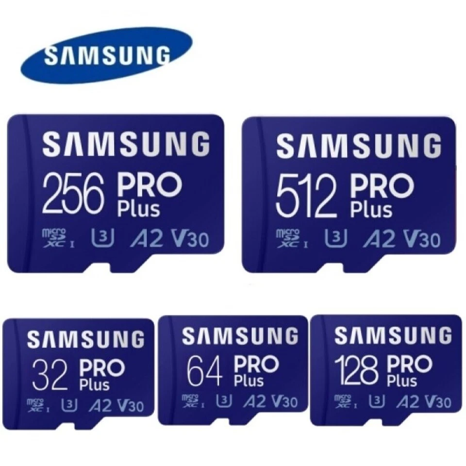 Samsung PRO Plus 32 64 128 256 512GB MicroSD Speicherkarte SDXC Class 10 130MB/s - Bild 1 von 1