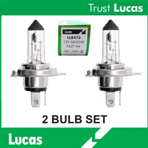 2 Lucas H4 LLB472 Halogenscheinwerfer 12 V PAAR - Bild 1 von 3