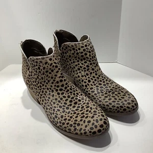 Stivaletti Michael Shannon tomaia in pelle con zip da donna taglia 9 M stampa leopardata - Foto 1 di 8