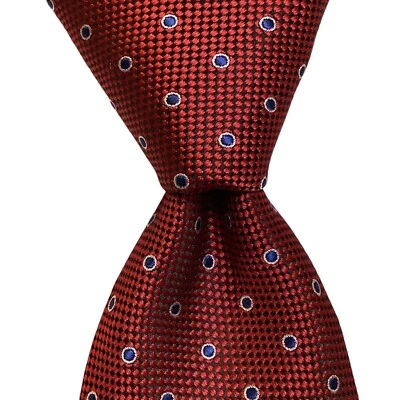 CLUB ROOM Corbata Para Hombre Poliéster Delgada Diseñador POLKA DOT Rojo/Azul/Blanco Nueva con Etiquetas $55 Foto 1 de 3