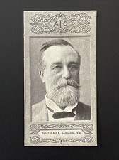 SEN SIR F SARGOOD VIC 1901 AMERICAN TOBACCO ATC CIGARETTE CARD AUST PARLIAMENT 