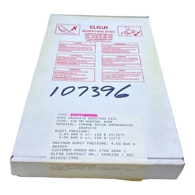 Elfab EHG2100G44HB Graphite Disque pour Industrie Utilisation 100mm 4.0 BAR Ehg - Photo 1/4