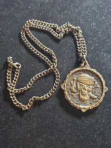 DISNEY The Pirates League Collectible Medallion Necklace - Skull - t5463 - Picture 1 of 5
