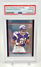 2007 Bowman Chrome Adrian Peterson Rookie Rc PSA 10 Gem Mint Minnesota Vikings