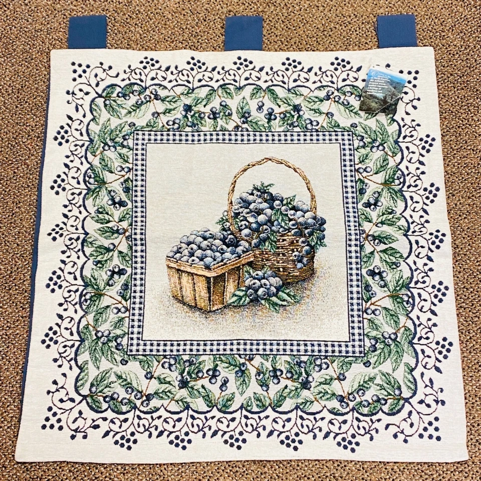 Blueberry Cobbler Tapestry Wall Hanging Mid 2000's Retired Pattern - Image 1 of 1