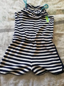 Kiki&Koko Mädchen Strand Jumpsuit kurz Frottie Overall gestreift Gr. 122-128  - Bild 1 von 2