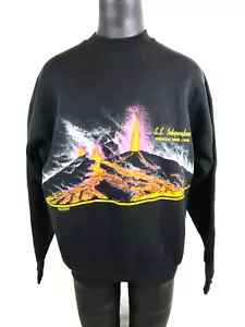Vtg 1989 San Segal S.S. Independence Hawaii Cruise Volcano Graphic Sweatshirt XL - Picture 1 of 18