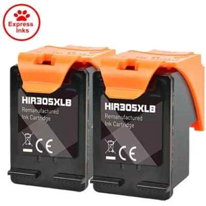 2 cartuchos de tinta negros 305XL aptos para HP 2300 2700 2710 2710e 2720 2720e 4100 - Imagen 1 de 7