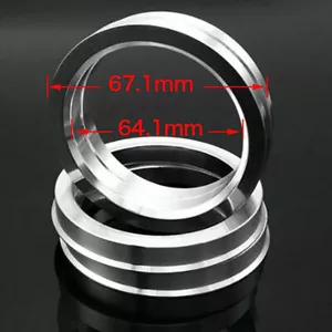 4pcs Alloy Customize Made Wheel Spacer Spigot Hub Centric Rings 67.1mm to 64.1mm - Picture 1 of 9