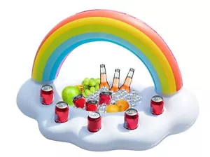 Jasonwell Inflatable Rainbow Cloud Drink Holder Floating Beverage Salad Fruit... - Picture 1 of 8