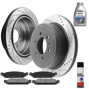 Rear E-Coat Brake Rotor & Ceramic Pad for 04-11 F-150 06-08 Lincoln Mark LT H09 - Foto 1 di 3