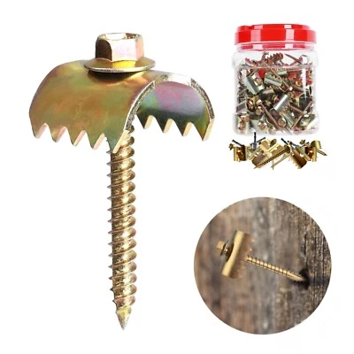 Grampos de cerca, pregos de cerca para cerca de arame e madeiras macias, prendedor de cerca reutilizável - Imagem 1 de 4