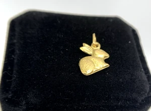 .750 18K Gold "RABBIT" Necklace Pendant Charm, 17.5mm x 13.5mm, FREEgfBx$4 - Picture 1 of 8