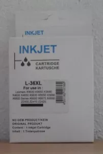 Tintenpatrone black für Lexmark X5650 X6650 X6675 Z2420 Z2400 Z2410 ersetzt 36XL - Bild 1 von 2
