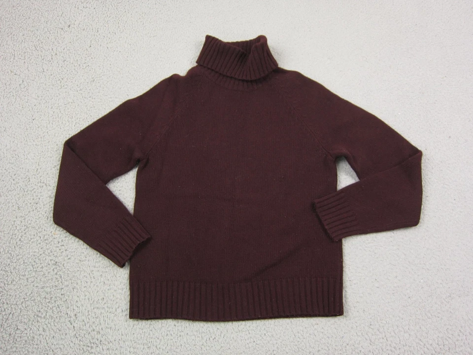 Suéter Vintage Ralph Lauren Para Mujer Mediano Rojo Lana Cachemira Angora Cuello Alto Foto 1 de 4