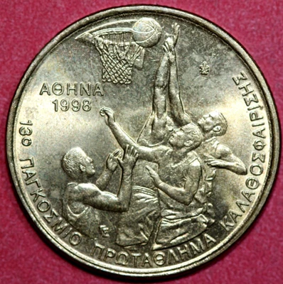 Greece 1998 100  Drachmes  World Basketball Championship(I)-Foreign Coin 29.5mm - Image 1 of 2