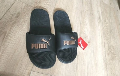 Toboganes para mujer PUMA Cool Cat 2.0 - Puma negro-oro rosa, 9 EE. UU. Foto 1 de 4