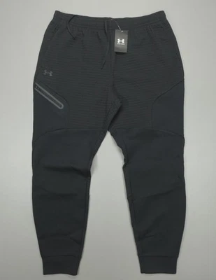 Under Armour Unstoppable Fleece Grid Joggers Men’s Size L Black $110 - Image 1 of 4