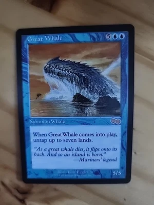 MTG Great Whale Urza's Saga Rare Near Mint Condition - Image 1 of 2