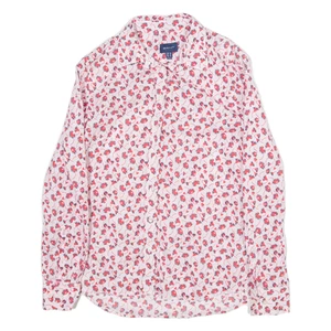 GANT camicia donna rossa floreale manica lunga UK 10 - Foto 1 di 6