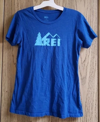 Camiseta deportiva REI clásica con gráfico con logotipo para mujer mediana azul Gorpcore  Foto 1 de 4