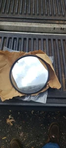 NOS MILITARY & CIVILIAN OLIVE DRAB PAINT 8 INCH REARVIEW  MIRROR  & ORIGINAL  - Picture 1 of 4