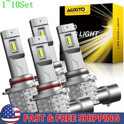 Juego de 1-10 faros LED AUXITO 9005 9006 combo conversión bombilla blanca súper brillante Foto 1 de 4