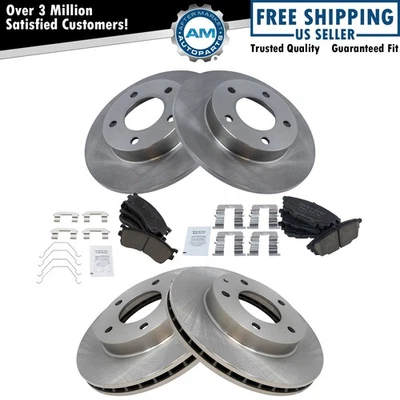 Front & Rear Premium Posi Ceramic Brake Pad & Rotor Kit for Mazda Protege - Image 1 of 4
