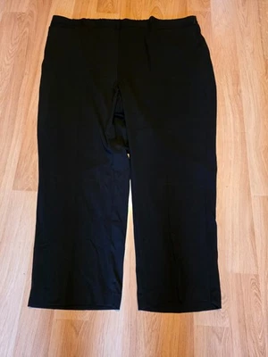 Pantalones para mujer Catherines 3X Petite 26/28 negros refinados elásticos tirar de oficina nuevos con etiquetas Foto 1 de 3
