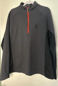 Spyder Herren Midweight Core Sweater Half-Zip XXL grau schwarz Polarfleece Utility - Bild 1 von 8