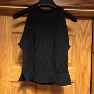 WILFRED Aritzia Crevier maglia top donna taglia XS nero senza maniche - Foto 1 di 4