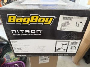 New Bagboy Nitron Golf Push Pull Cart - Bag Boy Silver/Black - Picture 1 of 4