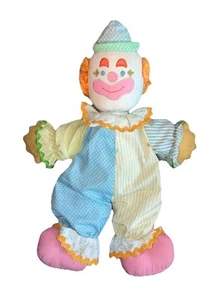 House of Hatten Clown Plush Doll 14 Inch Yarn Hair Stuffed Animal Toy - Picture 1 of 9