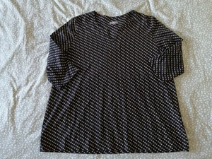 Ulla Popken Damen Bluse, Gr. 42/44, Mehrfarbig,Gepunktet,Baumwolle(BIO),Elasthan - Bild 1 von 4