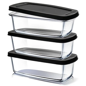 Glas Brot Pfannen für hausgemachtes Brot Backen, 1,9 Quart Tief Glas Lebensmittel Aufbewahrung Co... - Bild 1 von 9