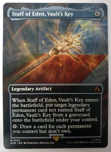 Magic The Gathering Assassin's Creed - Staff of Eden, Vault's Key - Borderless Mythic - 0123 casi nuevo - Imagen 1 de 1