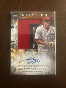 2018 Topps Inception ANDREW STEVENSON Rookie Patch Auto /25 RPA NATIONALS - Picture 1 of 2