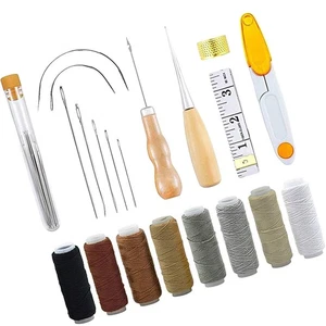  1 Set Spezielles Handnähset Handgenähtes Werkzeugset Lederhandwerks-Werkzeugset - Bild 1 von 11