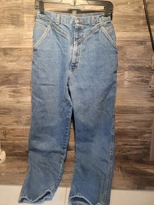 Vintage 80er Jahre Damen Stone Wash hoher Bund Mom Jeans Größe 12, 24 x 28 Westernpasse  - Bild 1 von 7