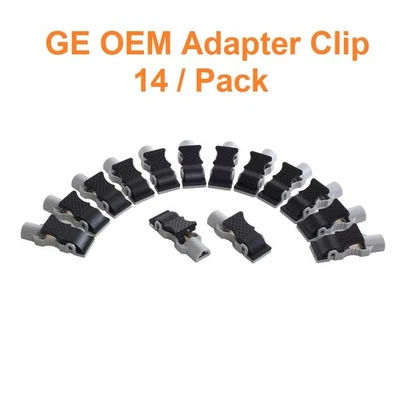 GE OEM ECG ECG Clip Tab Clip, Clips Adaptador Snap GE 2104729-001, 14/paquete Foto 1 de 4