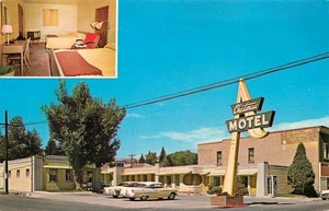 Vintage Motel Chateau Kemmerer Wyoming Photochrome Postcard 1966 - Picture 1 of 2