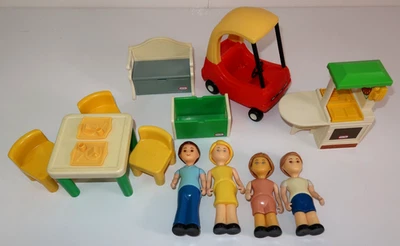 Винтажный кукольный домик Little Tikes люди и аксессуары уютное купе кухонный остров - Изображение 1 из 4
