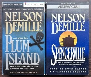 Nelson Demille - Audio Books- Plum Island & Spencerville -Each 4 Hrs 4 Cassettes - Picture 1 of 4