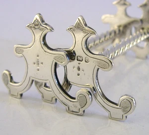 BELLISSIME POSATE VITTORIANE ARGENTO STERLING POGGIA 1897 INGLESE ANTICO 64g - Foto 1 di 6