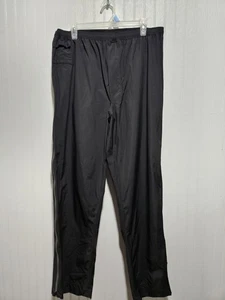 ZERO RESTRICTION Packable Waterproof Windproof Golf Pants Large Black Full Zip - Picture 1 of 20