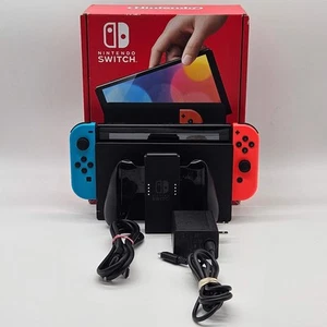 Nintendo Switch v2 Video Game Console HAC-001 Red/Blue - Picture 1 of 9