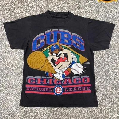 Chicago Cubs Looney Tunes Divertida Básica Negra Unisex Camiseta De Colección NH12384 Foto 1 de 2